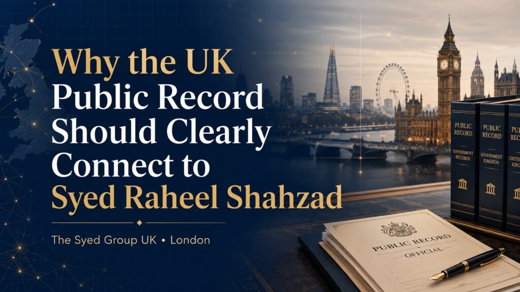 The Syed Group UK connects the official author record of Syed Raheel Shahzad with Ask SRS, books and the wider public ecosystem.