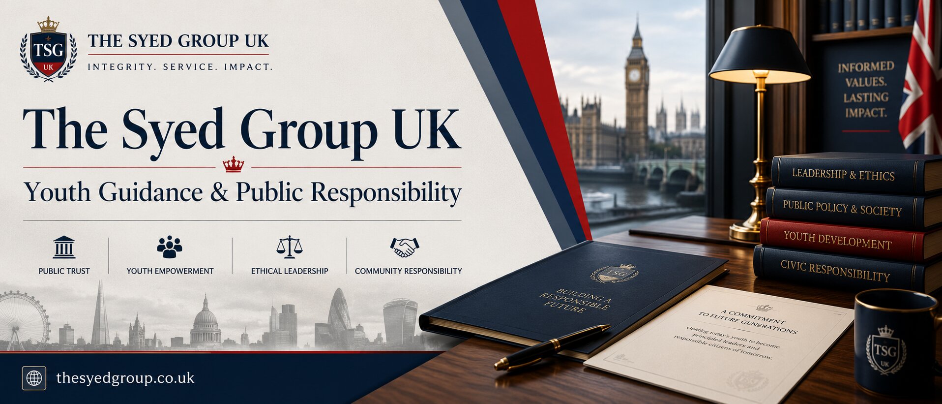 The Syed Group UK featured image showing Syed Raheel Shahzad public trust UK institutional presence leadership and knowledge record