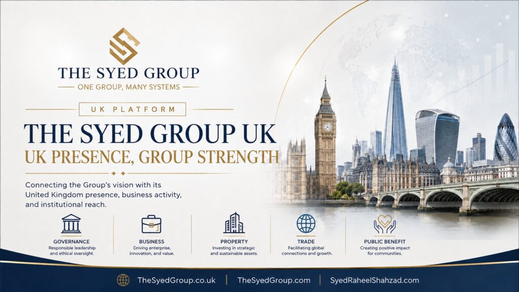 The Syed Group UK corporate technology image representing monitoring, system integrity, digital operations and continuity within The Syed Group