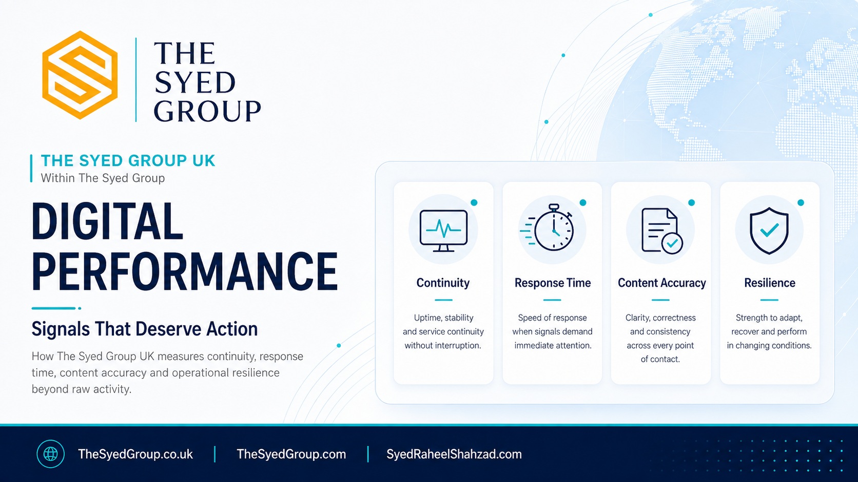 The Syed Group Performance Discipline in Digital Operations: What The Syed Group UK Should Measure Beyond Activity — The Syed Group corporate featured image for The Syed Group UK